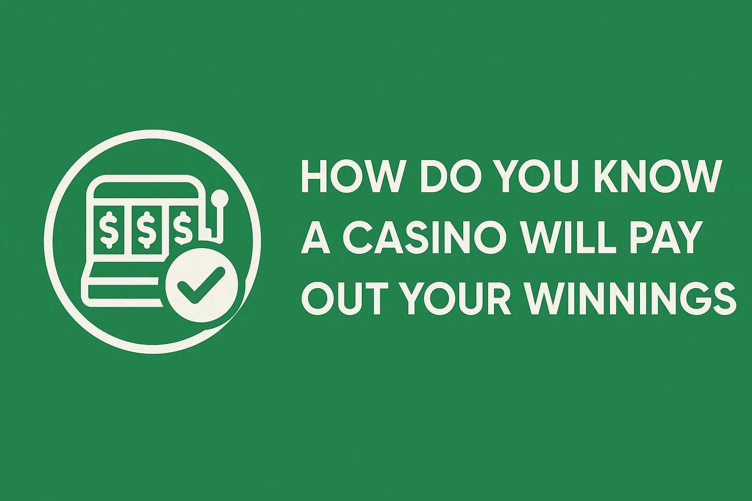 How Do You Know a Casino Will Pay Out Your Winnings